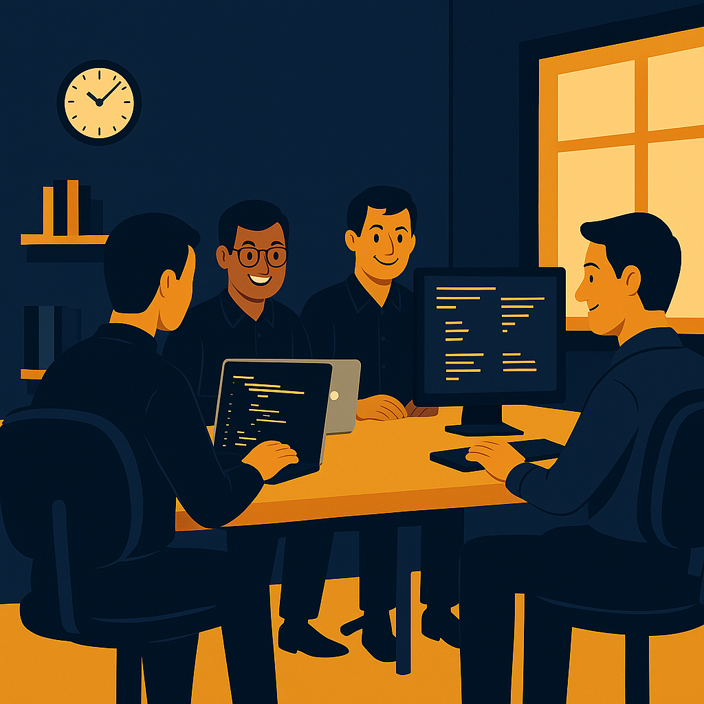 Software developer working